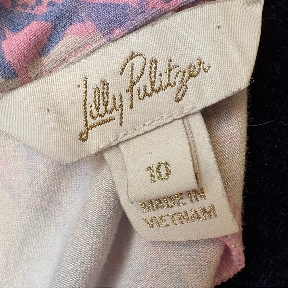 Lilly Pulitzer sz 10 Wisteria kimono Sleeve V-Neck Maxi Dress Floral Stretch - Picture 7 of 10